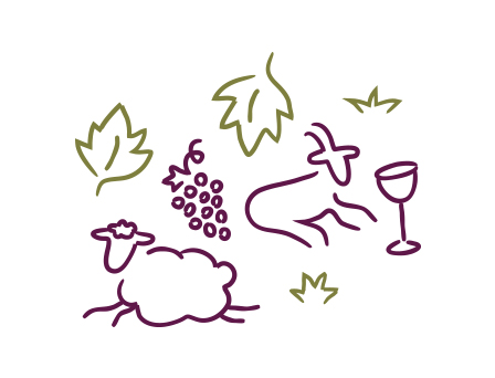 Wine Mated Feta illustration