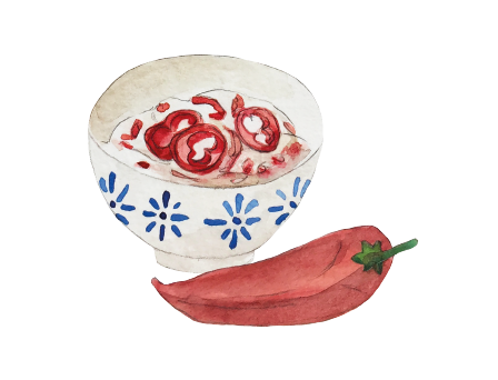 Feta Spread with Red Pepper illustration