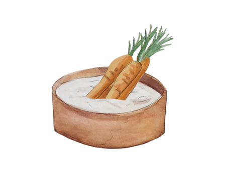 Tzatziki with Carrots illustration